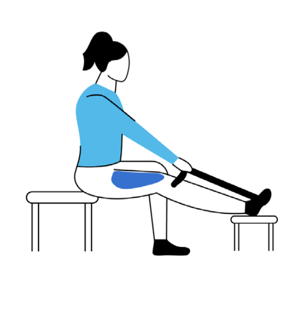 Calf stretch online sitting